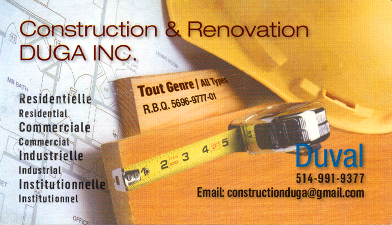 CONSTRUCTION & RÉNOVATION DUGA INC